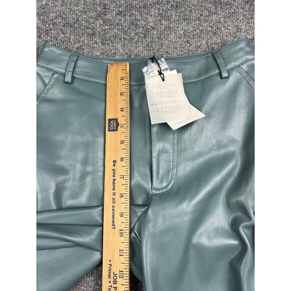 7 For All Mankind Pants Women's XS Blue Faux Leather Cargo Drawstring Ankle - Picture 5 of 9